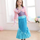Luzlen Little Girls Mermaid Princess Costume Party Dress For Toddler Kids Baby Halloween Dress Up, 5-6 Years(Tag 130)