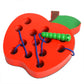 Lacing Toys For Toddlers 1-3,Wooden Threading Apple Baby Travel Toys,Montessori Education Sensory Toys Learning Fine Motor Skills, Wooden Block Puzzle Gifts For 1 2 3 Year Old Baby Kids Boys Girls