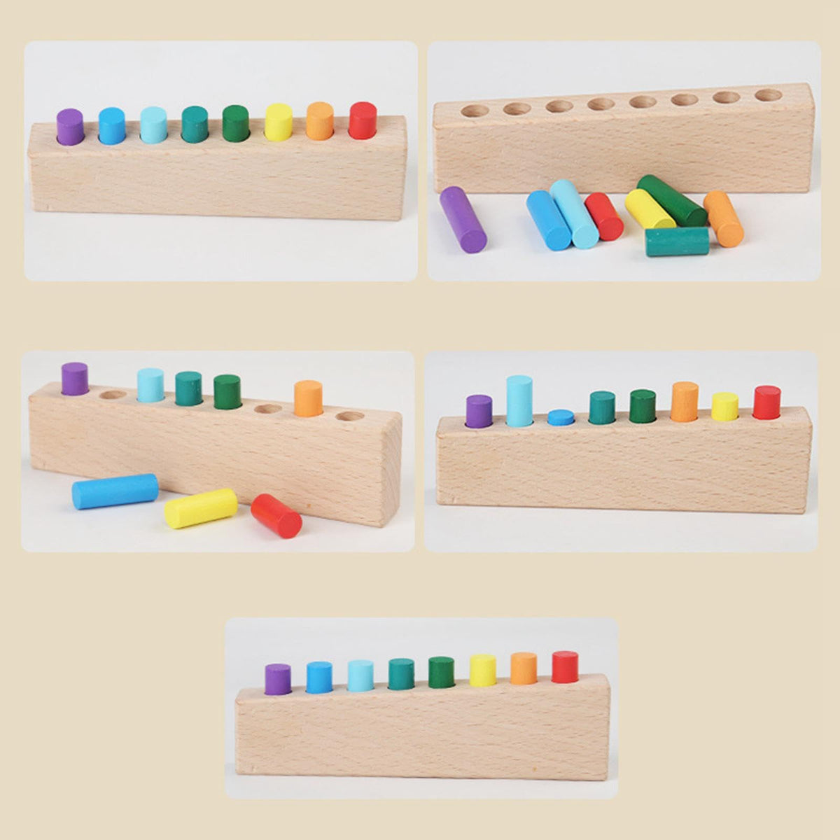 Bnf Montessori Wooden Sticks Toys Sensory Toys For Birthday Gift Boys Girls Kids Toys & Hobbies| Educational| Other Educational 