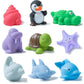 Xy-Wq Bath Toys No Hole, For Infants& Toddlers, No Hole Bathtub Toys (Sea Animals ?, 9 Pcs With Mesh Bag)