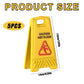 5Pcs Miniature Wet Floor Warning Signs, Yellow Dollhouse Wet Floor Warning Signs Dollhouse Realistic Caution Sign For Role Play