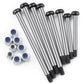 JGGZONE Polished Steel Lock-nut Style Hinge-Pin Threaded Hinge Pins Set Compatible with for 1/10 Traxxa Slash 2WD Hoss Rustler V