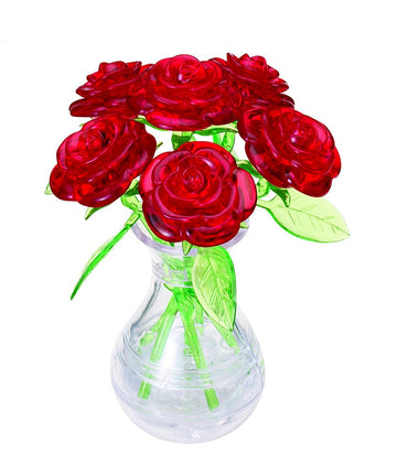 Beverly 47 Piece Crystal Puzzle 6 Rose Red