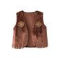Lxkikmm May'S Baby Western Cowboy Style Kids Costume Vest Cosplay Costume 9-10 Years