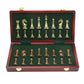 Large Metal Deluxe Chess Retro Copper Plated Alloy Chess mature-themed Set Board Game Portable Wooden Box Storage Folding  2 Players Chess Set