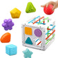 Aasmudrat Sensory Shape Sorter Blocks ToyActivity Cube BinsMontessori Educational Learning Fine Motor Skills Toys For Baby Tod