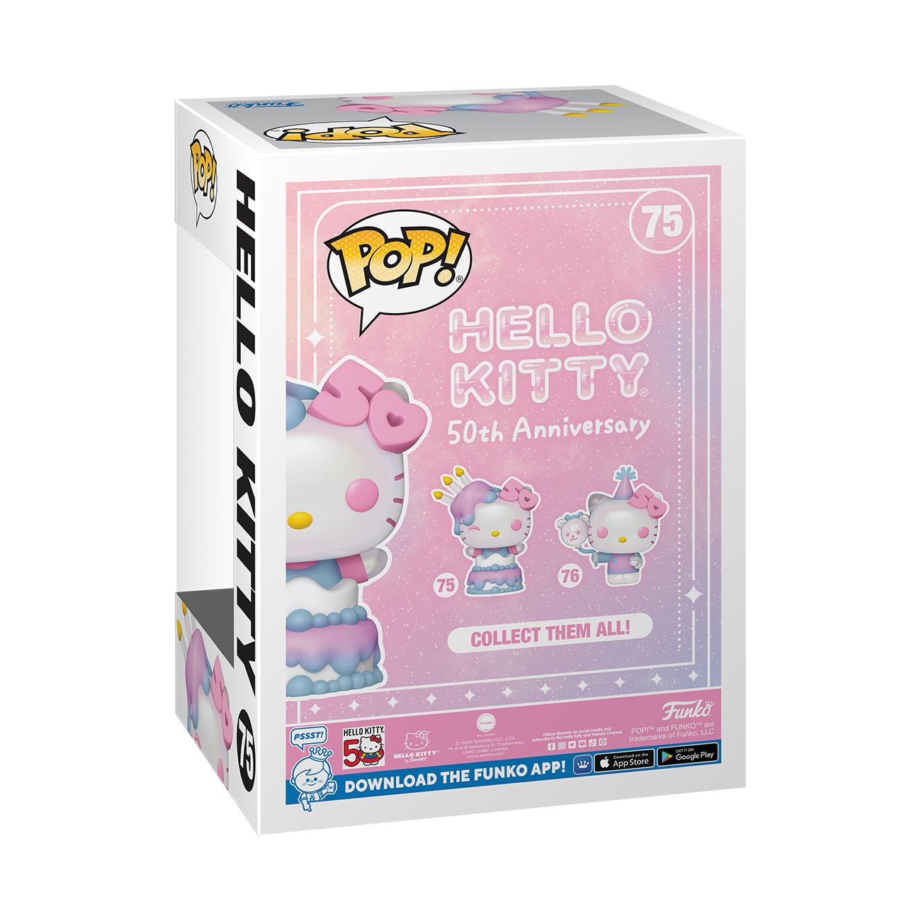 Funko POP! Vinyl Figure - Hello Kitty in Cake - 50th Anniversary Collectible - Multicolor - Model 76089 - Official Merchandise