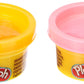 Play-Doh Kitchen Creations Double Drizzle Ice Cream Playset for Kids 3 Years and Up with 2 Drizzle Colors and 4 Classic Cans, No