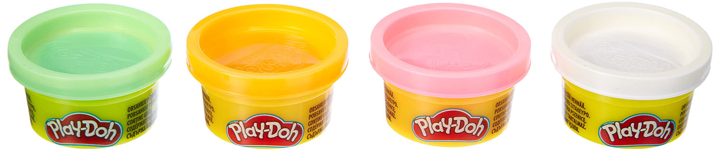 Play-Doh Kitchen Creations Double Drizzle Ice Cream Playset for Kids 3 Years and Up with 2 Drizzle Colors and 4 Classic Cans, No