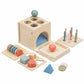Secret Desire FourWay Activity Shape Sorting Toy Multifunction Montessori Shape Box Fine Motor Skills Montessori Sorting Box Fo