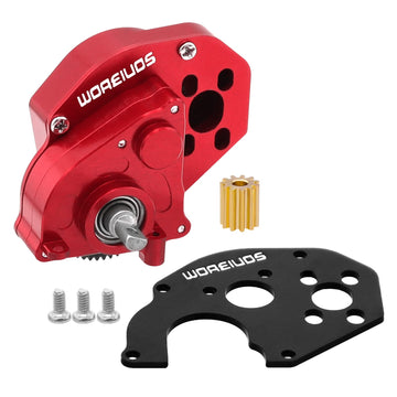 Woaeiuos Complete Transmission Gearbox With Steel 0.3 Mod Transmission Gear For Axial Scx24 Deadbolt C10 Jlu Gladiator Bronco 1/