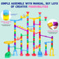 Meland Marble Run - 208Pcs Marble Maze Game Building Toy For Kids, Marble Track Race Set & Stem Learning Toy Gift For Boy Girl Age 4 5 6 7 8 9+(142 Pcs + 60 Glass + 5 Led Lighted Marbles)