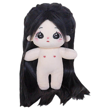 Niannyyhouse 20Cm Plush Doll Long Hair Girl Humanoid Stuffed Body No Attribute 8' Normal Body Wearable Clothing Dress Up Gifts (A-42-Without Skeleton)