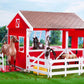 Breyer Freedom Series (Classics) Spring Creek Horse Stable Set | 15'' X 9.5'' X 12'' | 1:12 Scale | Red And White | Model #698