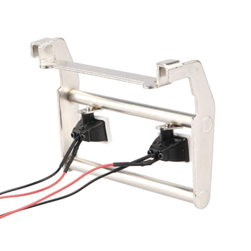 ACEKEEPS Front Metal Bumper w/Lights for 1/10 Traxxas TRX-4 Ford Bronco Crawler