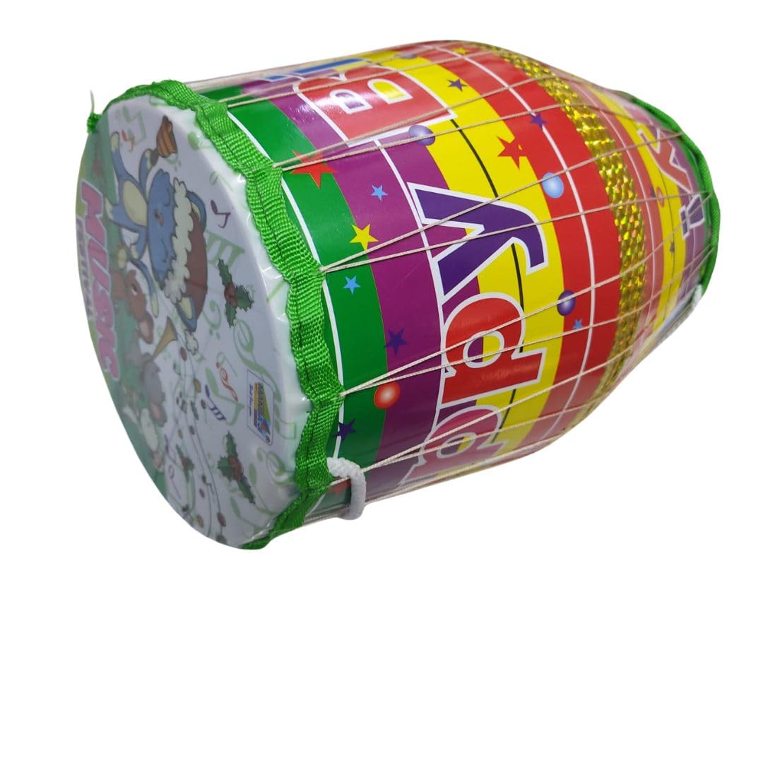 Atishay Retail Musical Plastic Large Dholak With 2 Sticks For Kids | Ages 2 To 8 Years | Perfect For Birthday Gift | Indoor & Ou