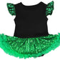 HOIZOSG Baby Girls Anna Princess Costume Halloween Christmas Party Outfits Birthday Romper Tutu Dress w/Headband Shoes Green S