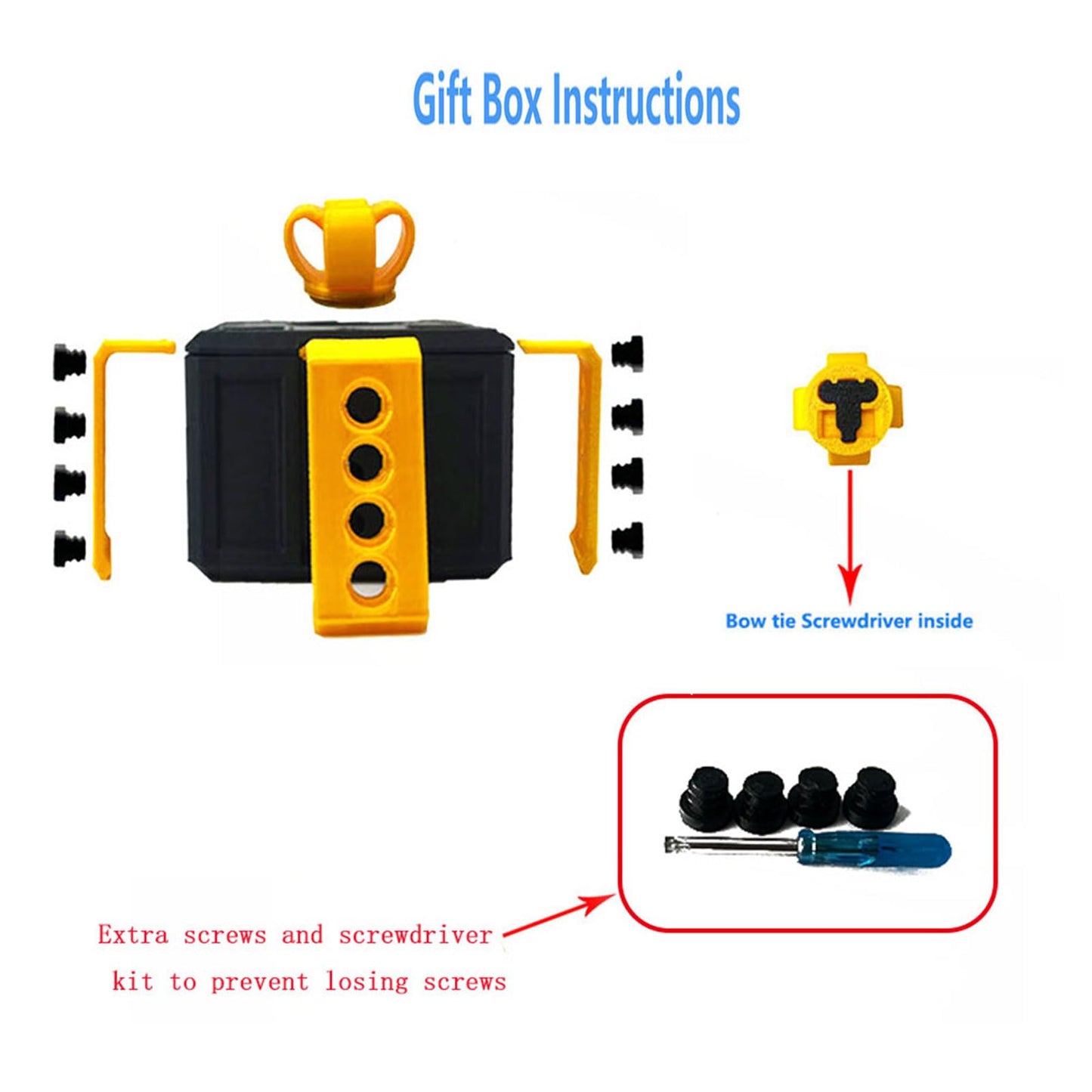 Exqdynm Annoying Gift Box With Screws, Take Apart Puzzle Surprise Prank Christmas Funny Hilarious Money Card Container, Novelty