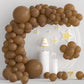 Tuparka 102 Pcs Brown Balloons 18 12 10 5 Inch Balloons Garland Arch Kit Coffee Balloons For Birthday Wedding Baby Shower Anniversary Party Decor