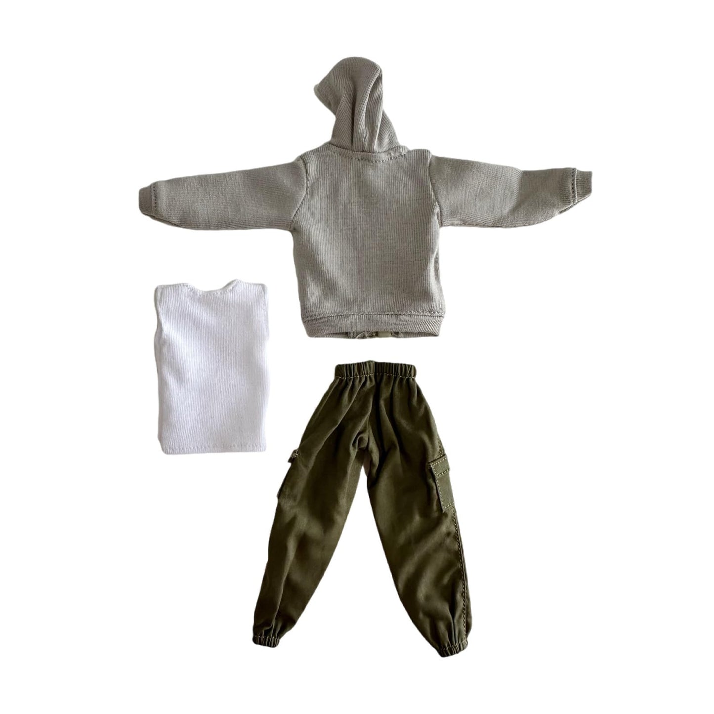 Linzheaxy 1/12 Action Figure Clothes,3 Pieces Set Casual Jacket,Vest And Pant,Miniature Clothing For 6'' Action Figure,1:12 Scal