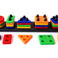 Prosper Plastic Angle Stacking Toys | Geometric Shape Matching 5 Column Blocks Montessori Educational Toys Learning Toys