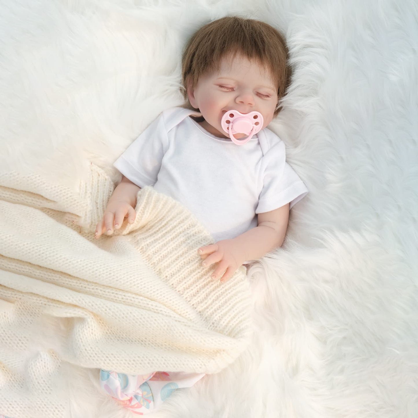 Zlgkjk Reborn Sleeping Baby Dolls Girl, Realistic Newborn Dolls With Soft Vinyl Silicone Full Body, 18 Inches Lifelike Baby Dolls For 3+ Year Old Girls