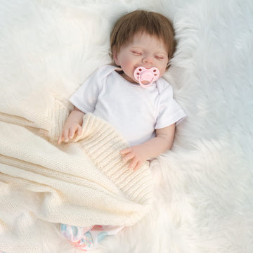 Zlgkjk Reborn Sleeping Baby Dolls Girl, Realistic Newborn Dolls With Soft Vinyl Silicone Full Body, 18 Inches Lifelike Baby Dolls For 3+ Year Old Girls