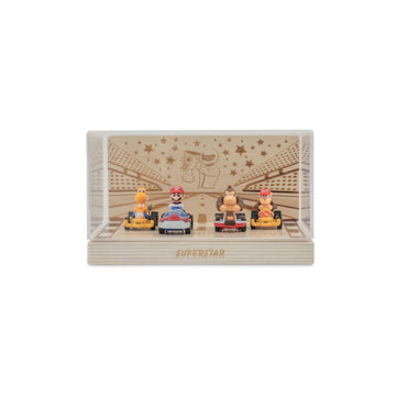Wood Toy Car Storage Organizer - Holds Diecast Cars - Freestanding Or Wall Display Case Shelf - Matchbox & Hot Wheels Car Compat