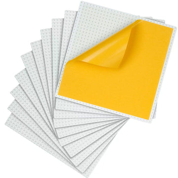 MIMAX Peel-and-Stick Baseplates 10PCS (10''x10''), Toy Building Brick Blocks Base Plates, Self Adhesive Baseplate for All Major