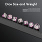 Rabbit dice set DND, DNDND 7PCS Resin Polyhedral dice set with Velvet Pouch for D&D Dungeons and Dragons Role Playing Games and