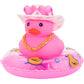 Wonuu Pink Rubber Duck, Heart-Shaped Sunglasses Rubber Ducks For Cars, Funny And Cool As Car Ornament Gifts, Pink Cowboy Hat