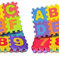 WOLFANO NonToxic ABCD Alphabet and Numbers 0 to 9 Puzzle Floor Mat (Multicolour) Set of 36 Tiles (Pack of 2)