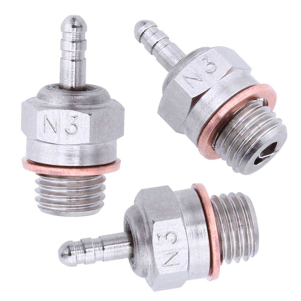HobbyPark 70117 Hot Glow Plugs No.3 N3 Super Duty Spark Engine Parts Replace OS 8 for Traxxas Redcat RC Nitro Car Truck Buggy (P