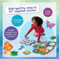 Peaceable Kingdom Shimmery Bunny Shaped 41 Piece Floor Puzzle, 3 Feet X 2 Feet - Great Easter Basket Stuffers And Easter Gifts For 3 Year Olds, 4 Year Olds & Up