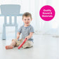 Edushape Classic Flat Drum for Baby with Easy-Grip Mallet - Set of 1 Red Color Baby Drum Toy for Toddlers, 2-Year Old and Up - S