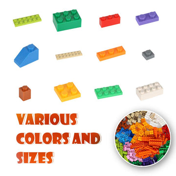 Lekebaby Classic 1500 Pieces Building Bricks Kit Basic Brick Set Classic Colors For Kids Creative Play, Compatible With All Major Brands, Gifts Educational Toy For Boys Girls 6 Years Old And Up