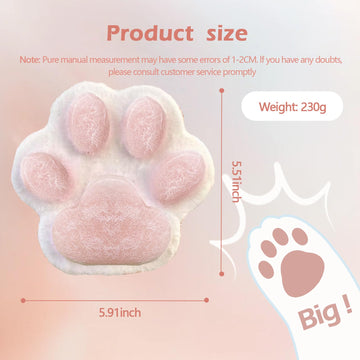 Taba Giant Paw Squishy For Kids Adults, Big Furry Cat Paw Squishy Toys For Stress Relief, Super Soft Squeeze Fidget Toys (White&
