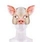 Soochat Halloween Pig Mask Pig Head Mask Half Face Pig Masks for Halloween Festival Masquerade Party Cosplay Props