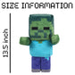 Pixel-Style Game Basic Plush Character Soft Toy  Video Game-Inspired Collectible Plushies Gifts for Kids & Fans (Zombie)