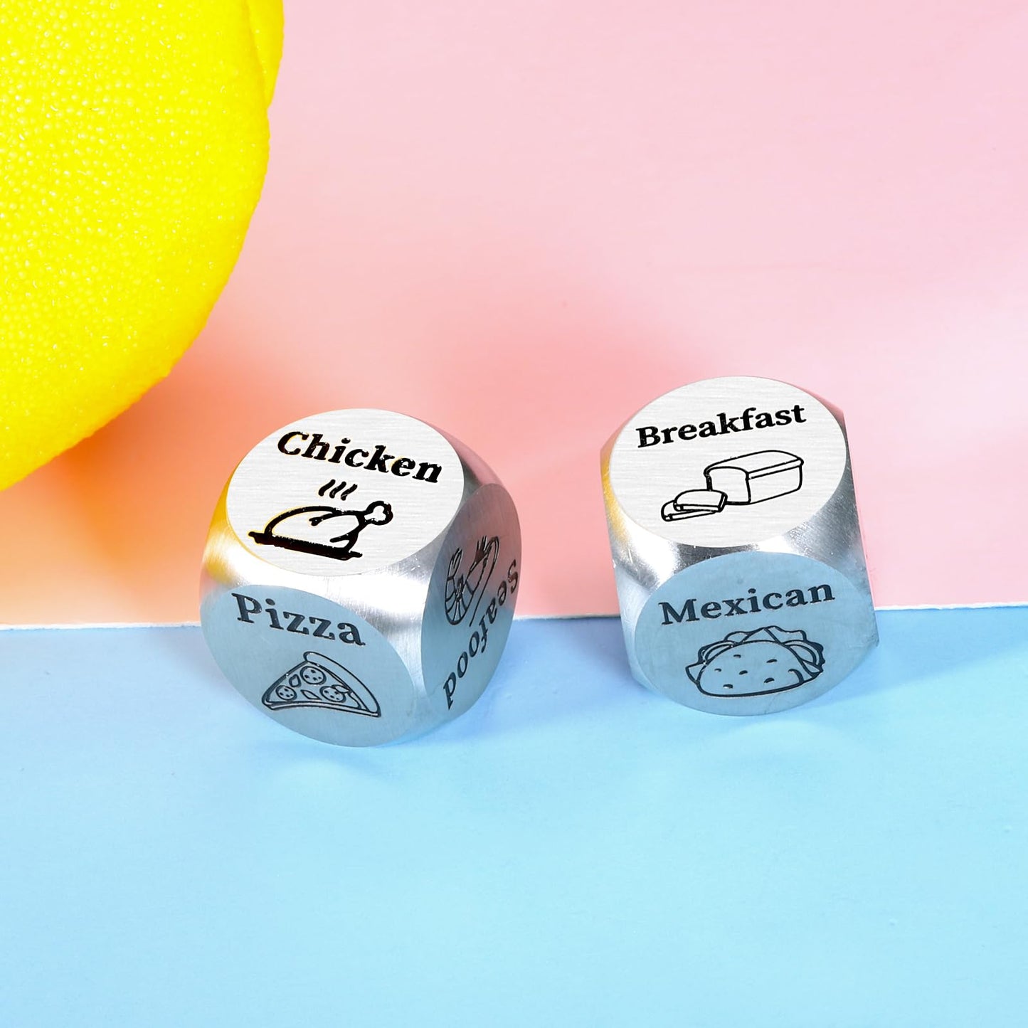 Anniversary Valentines Day Gifts for Him Her 2PCS Food Decider Gifts for Boyfriend Girlfriend Birthday Gifts for Women Men Coupl