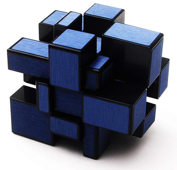 Tanch Qiyi Mirror Speed Cube 3X3 Dysmorphism Magic Cube Puzzle Toy Blue