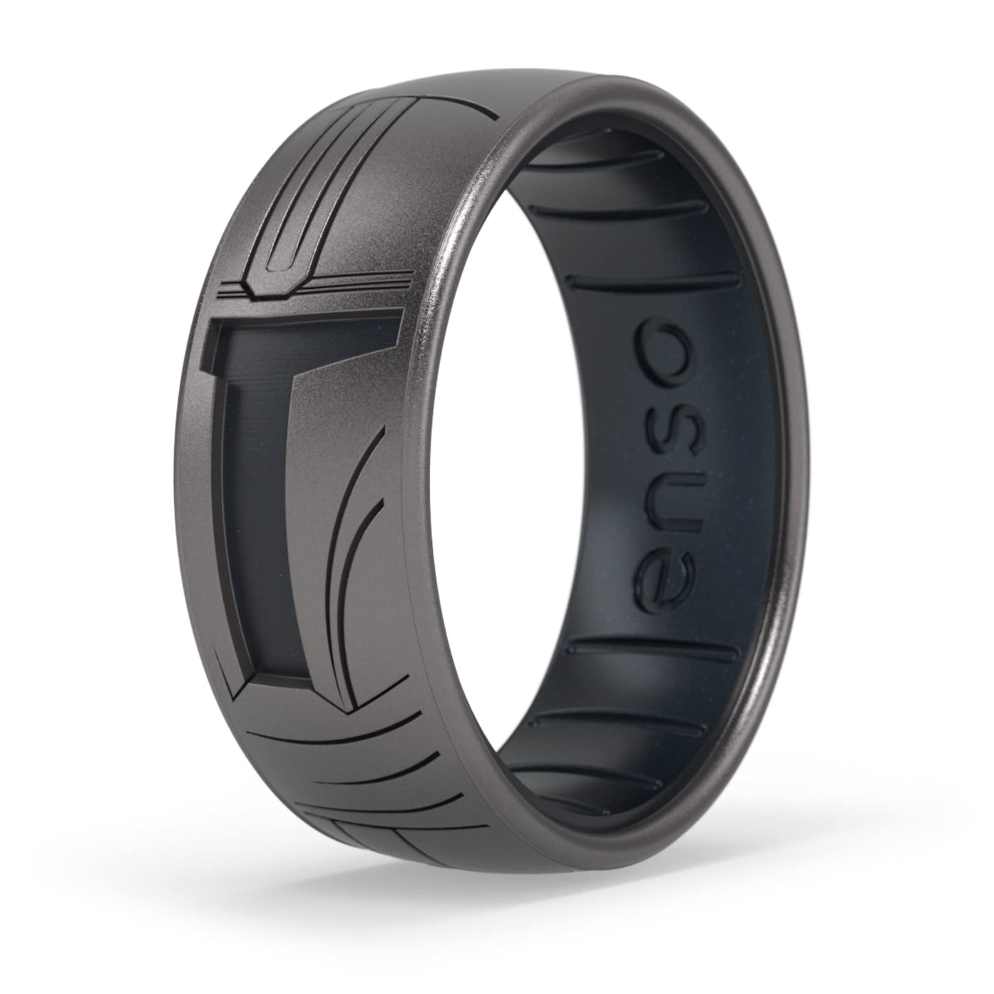 Enso Rings Etched Star Wars Characters - Classic Silicone Ring - Mandalorian - Size 10