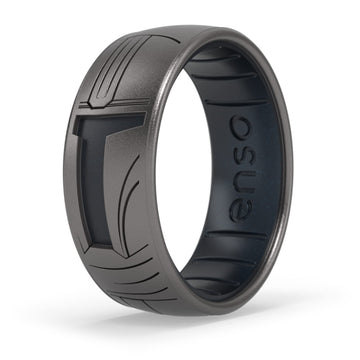 Enso Rings Etched Star Wars Characters - Classic Silicone Ring - Mandalorian - Size 10