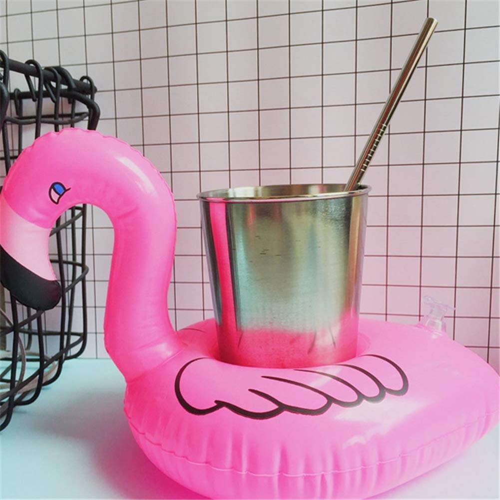 Inflatable Drink Holder 3 Pack Flamingo Drink Pool Floats Cup Holders for Summer Pool Party, Variety Shape to Choose
