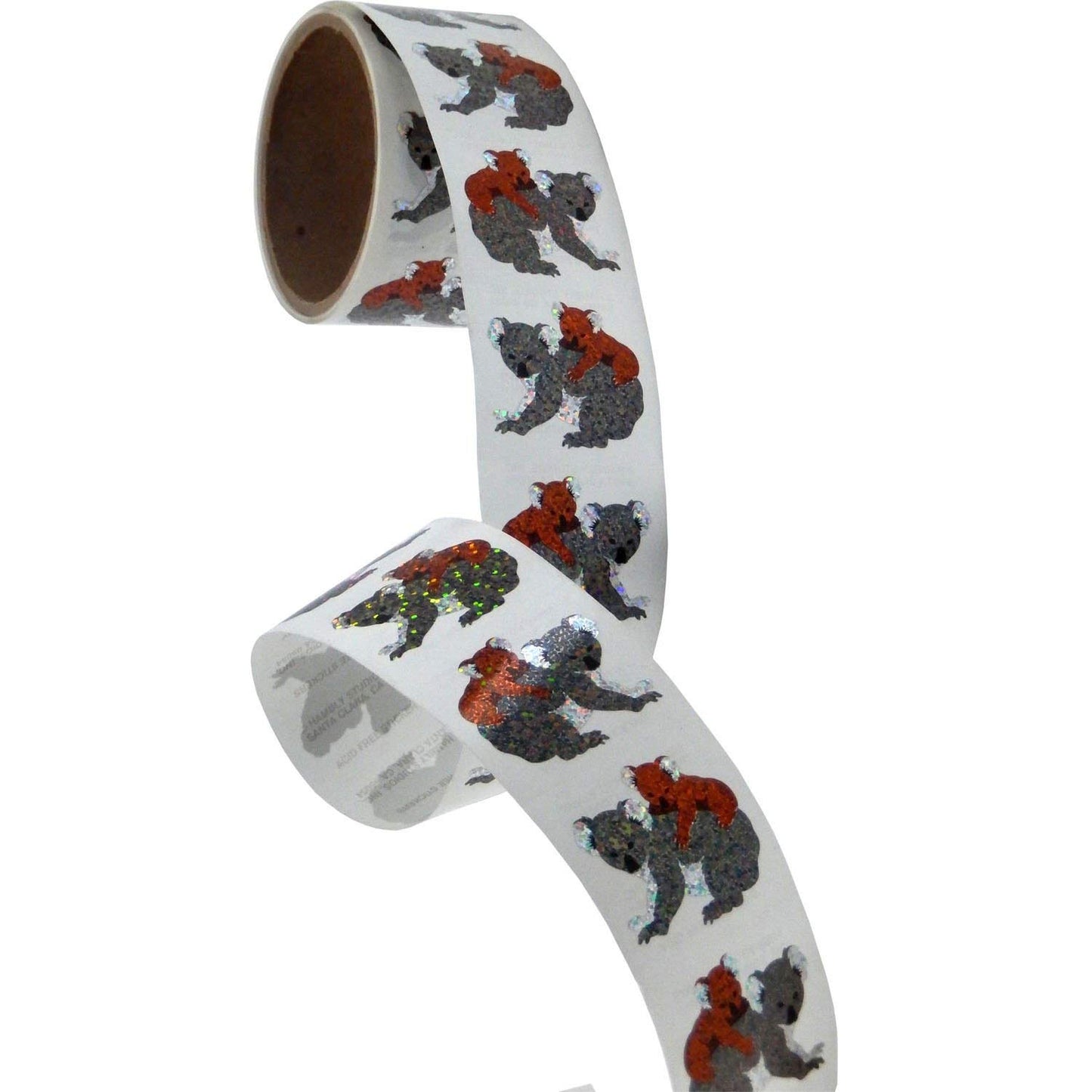 Jillson & Roberts Prismatic Stickers Bulk Roll, Koala Bear & Baby (100 Repeats)