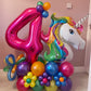 4 Balloon Number Hot Pink 4 Birthday Balloon 40 Inch Foil Mylar Large 4 Balloon Numbers For Birthday Party Anniversary Festival