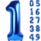 Jumbo Navy Blue Number 1 Balloon 40 Inch, Mylar Foil Number One Balloons For Boy Girl 1St 1 11 21 31 41 51 81 Birthday Party, Gi
