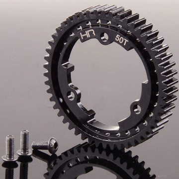 6448 Hot Racing 45#Steel 50T 1 Mod Hardened Steel Spur Gear for Traxxas 1/10 E-Revo 2.0 VXL 1/5 X-Maxx Maxx 1/7 XO-1 (50T)