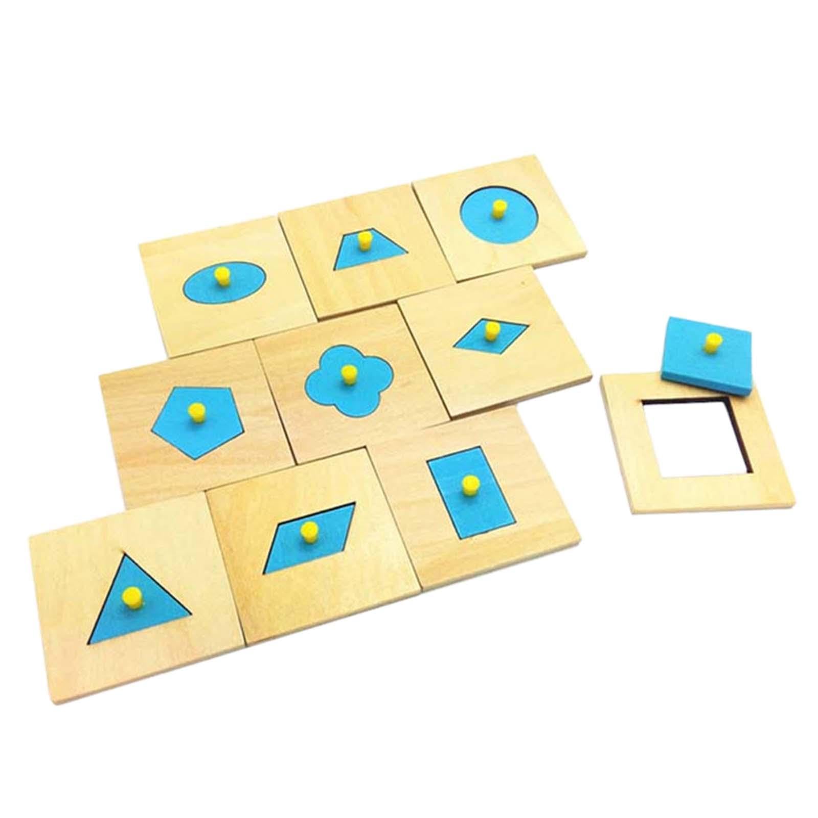 Merishopp Wooden Geometric Puzzles Montessori Toys For 1 2 3 Years Old Kids Boys Girls| Baby Learning Toy | Infant Activity Toy 