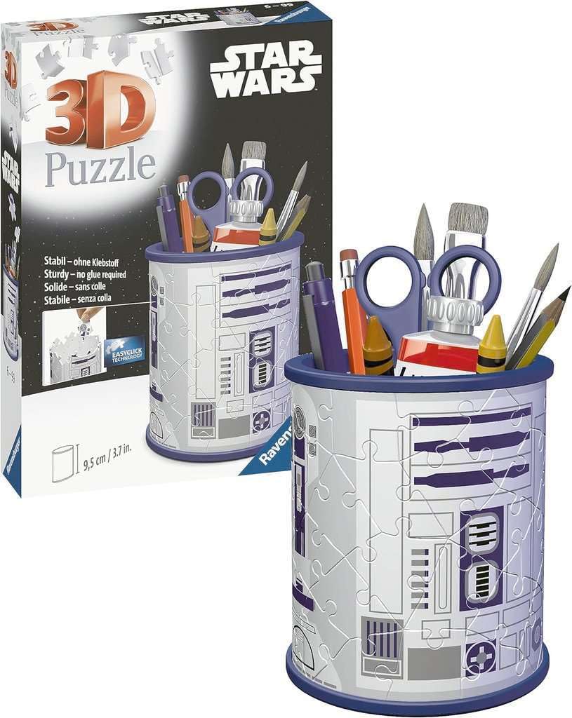 Ravensburger - 3D Puzzle Pencil Pot - Star Wars - Ages 6+ - 54 Numbered Pieces To Assemble Without Glue - Accessories Included -